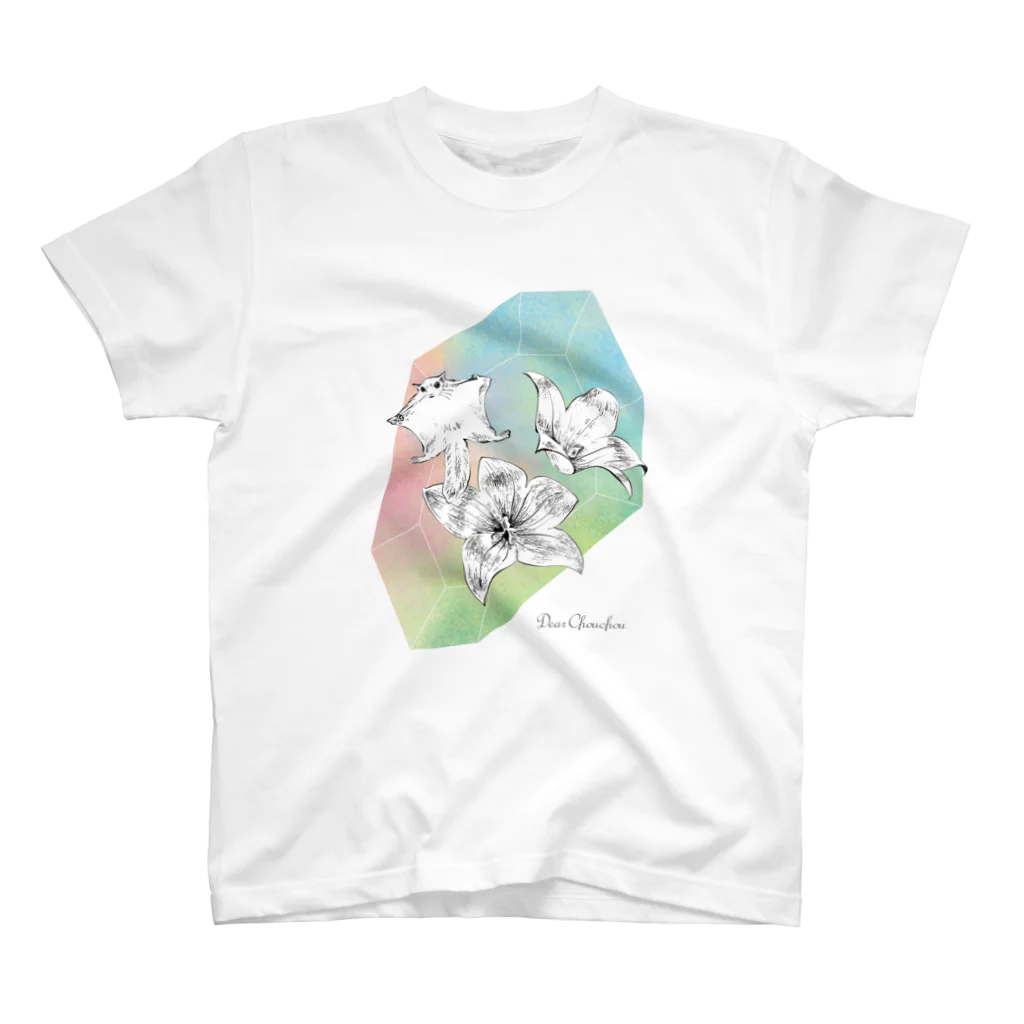 Dear Chouchouの宝石とモモンガ スタンダードTシャツ