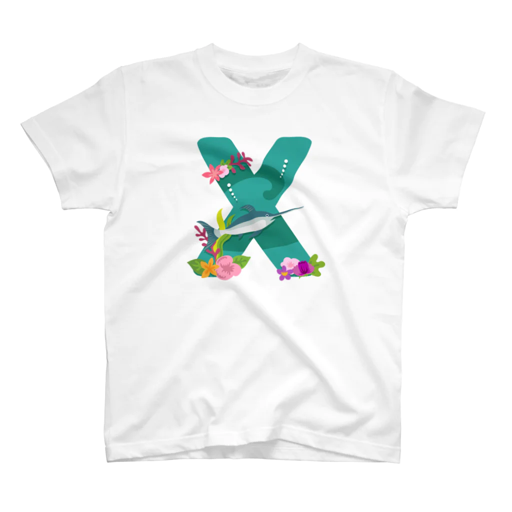 シラギク堂本舗のXはXiphias（メカジキ）のX スタンダードTシャツ