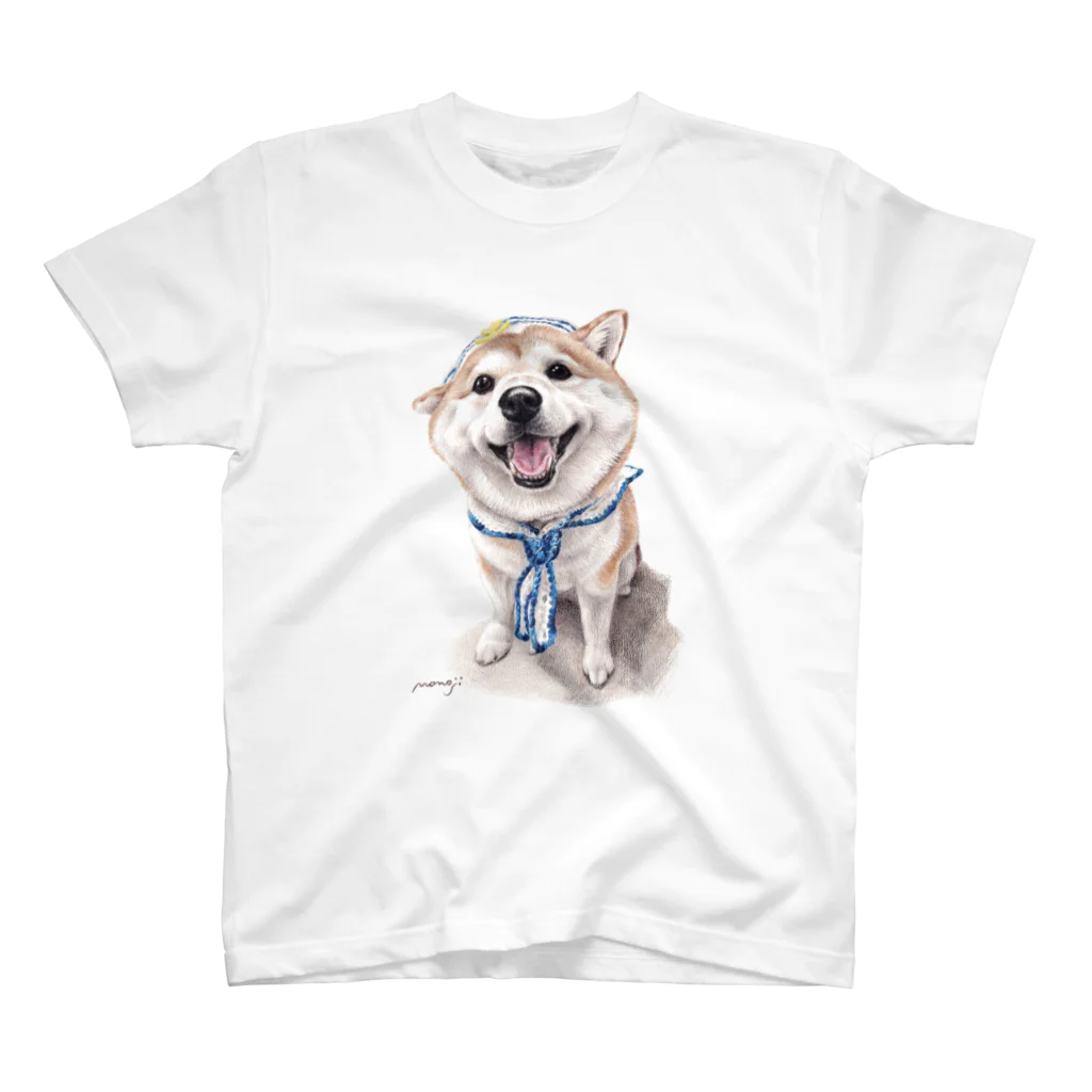 Momojiの犬画の柴犬18 スタンダードTシャツ