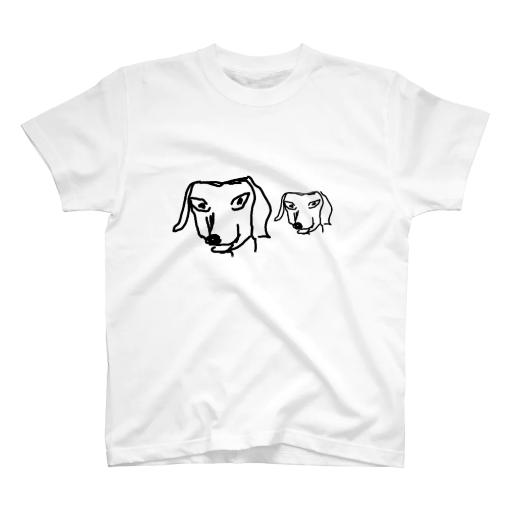 うでながの犬　ダブル スタンダードTシャツ