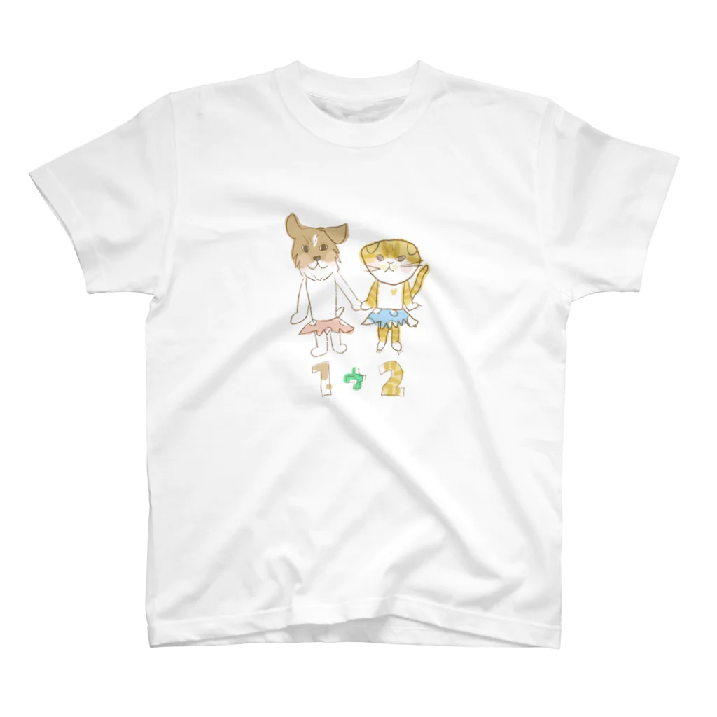 たれみみとわたしのわん プラス にゃん スタンダードTシャツ