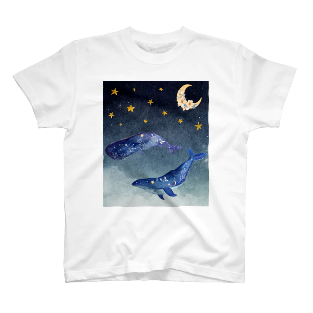 NEONEONの夜を泳ぐクジラ スタンダードTシャツ