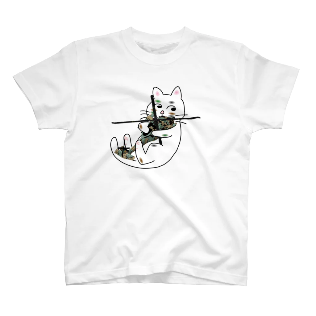 Y.T.S.D.F.Design　自衛隊関連デザインの猫 Regular Fit T-Shirt