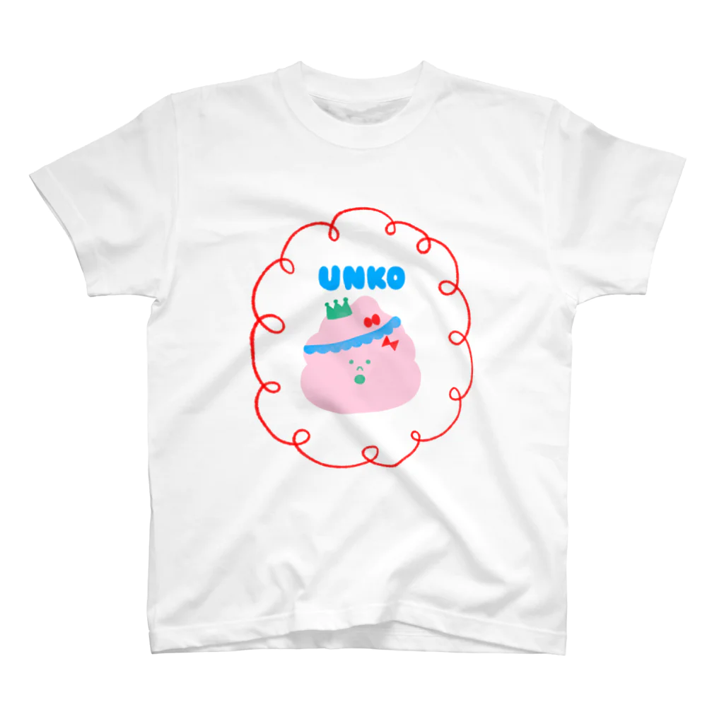 nyahokoのでこらてぃぶ UNKO ぴんく スタンダードTシャツ