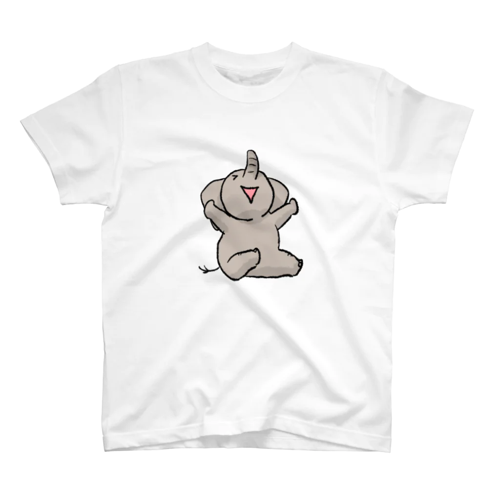 ぱをみせのハッピーなゾウさん スタンダードTシャツ