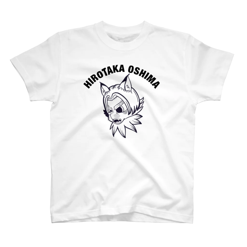 HIROTAKA official goodsの🦊モノクロ🐺 スタンダードTシャツ