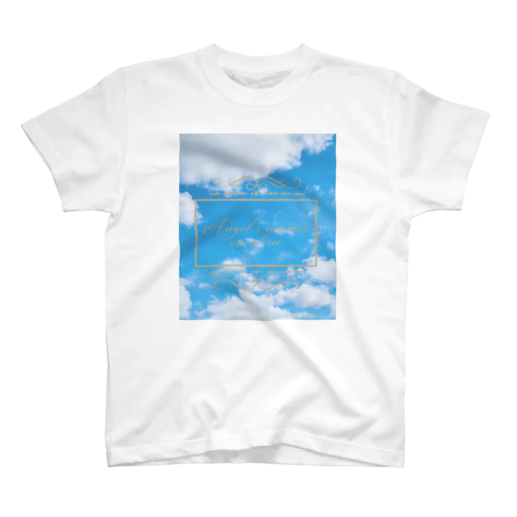 ゆにねこ惑星のପ天使の夏休みଓ青空旅行(淡) スタンダードTシャツ