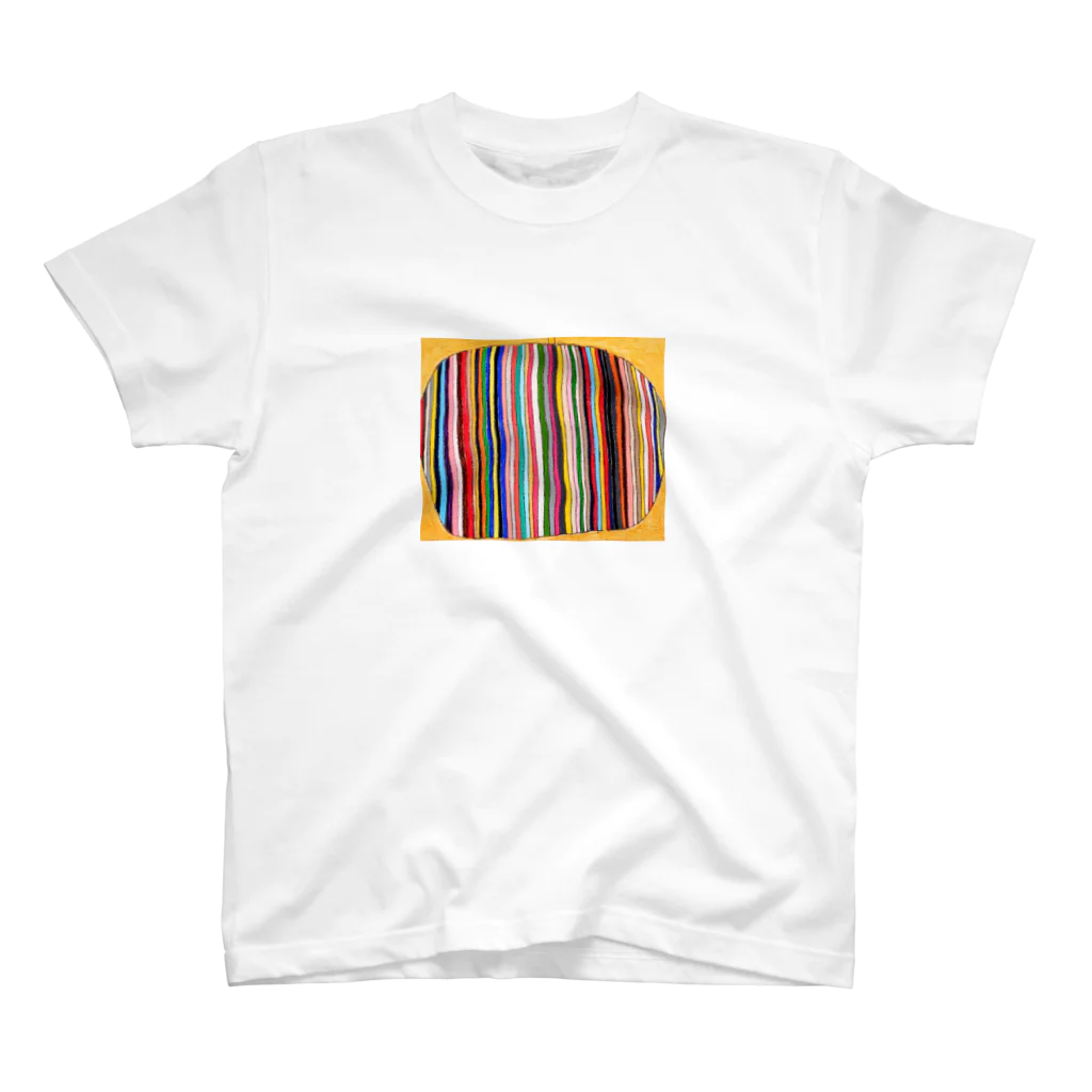 colmena-artのボーダーかぼちゃ Regular Fit T-Shirt