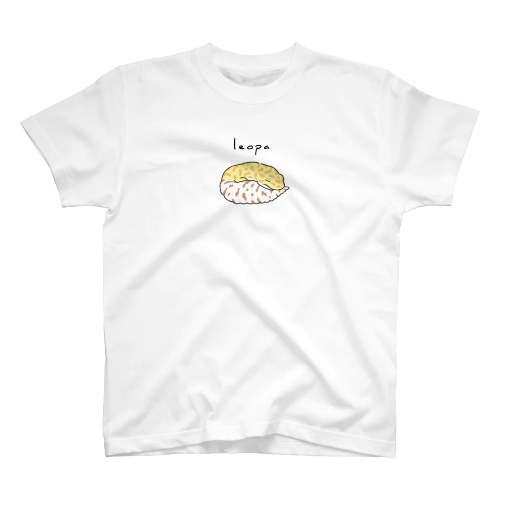 ナッホのまるまるレオパ(ベルアルビノ) スタンダードTシャツ