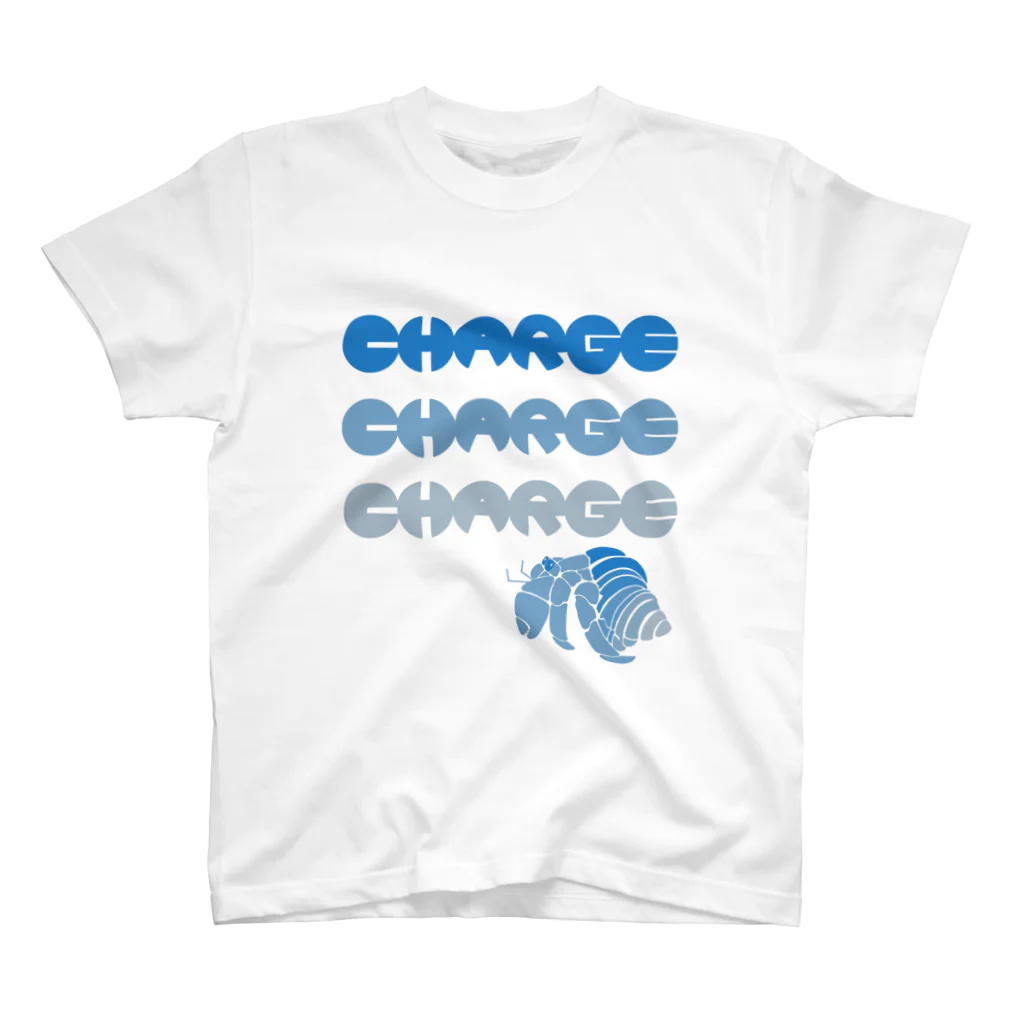 トウキョウピンノのオカヤドカリCHARGEブルー スタンダードTシャツ