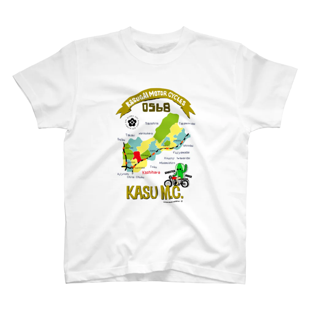 unarmed soldier shopのKASUGAI MOTOR CYCLES W スタンダードTシャツ