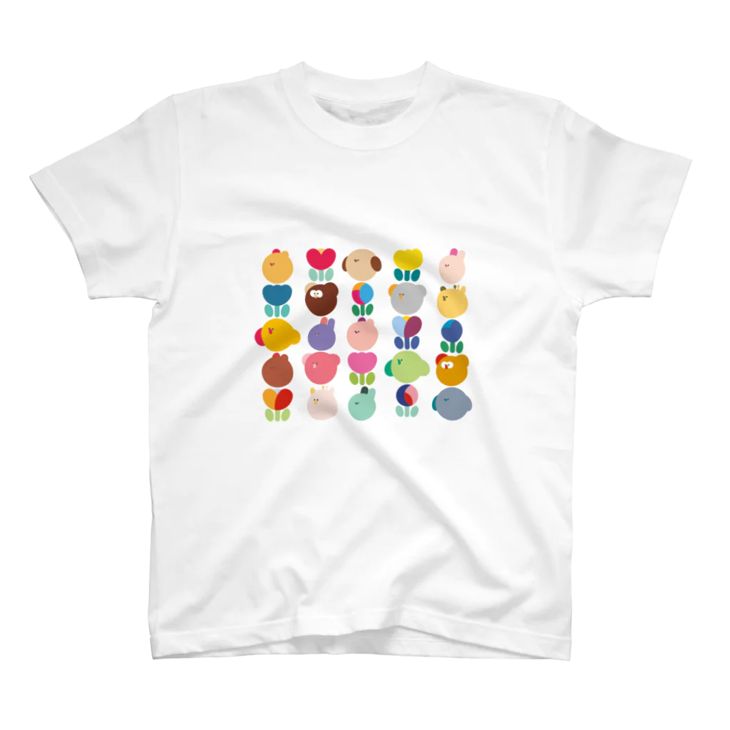 hr. grassのYURU ANIMAL_カラフル スタンダードTシャツ