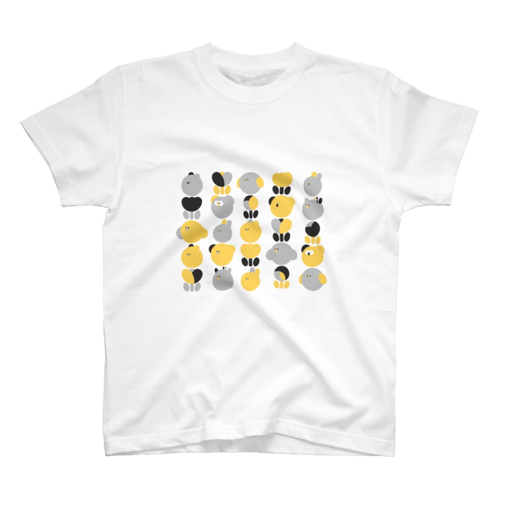 hr. grassのYURU ANIMAL_モノクロ Regular Fit T-Shirt