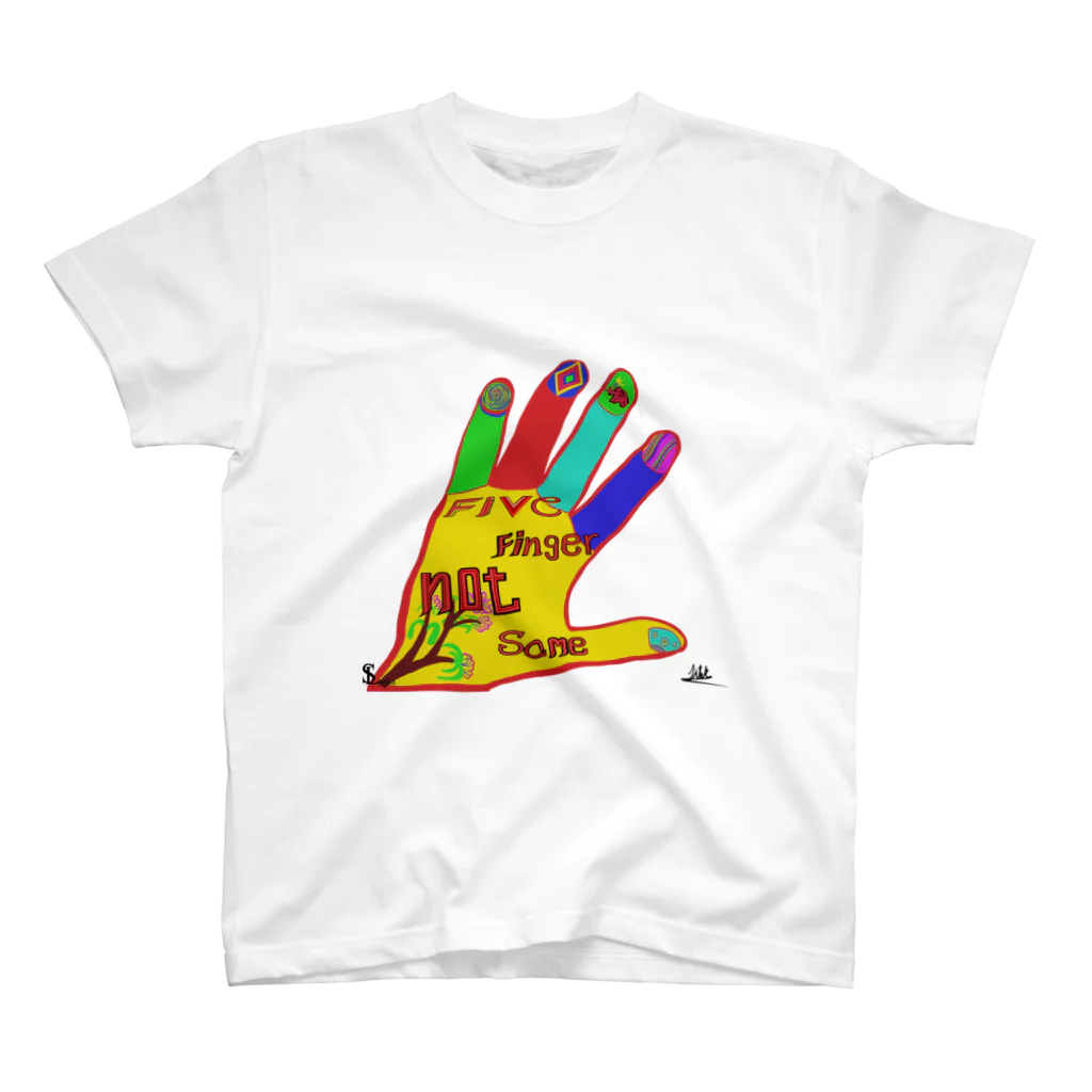 Thilak Sri LankaのFive finger not same (ファイブ・フィンガー・ノット・セイム) スタンダードTシャツ