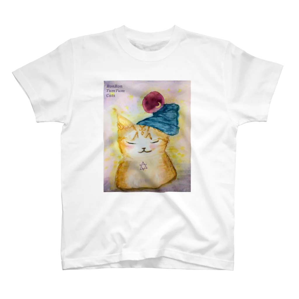 RonRon TumTum Catsの猫の魔法使い スタンダードTシャツ