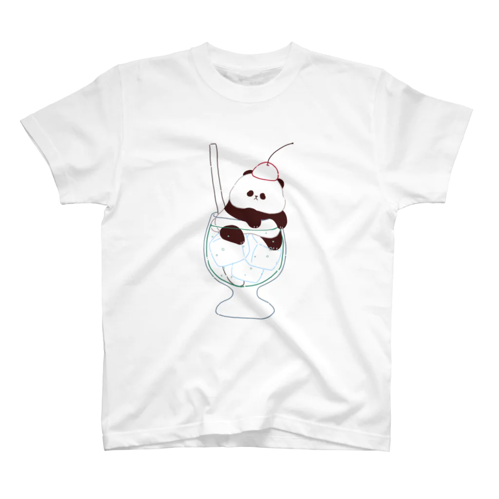 うみ🐼ゆるりんぱんだのしゅわしゅわクリームソーダ スタンダードTシャツ