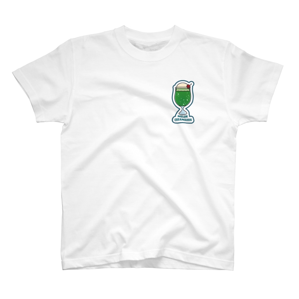アオフジマキのメロンクリームソーダ(ワンポイント) Regular Fit T-Shirt