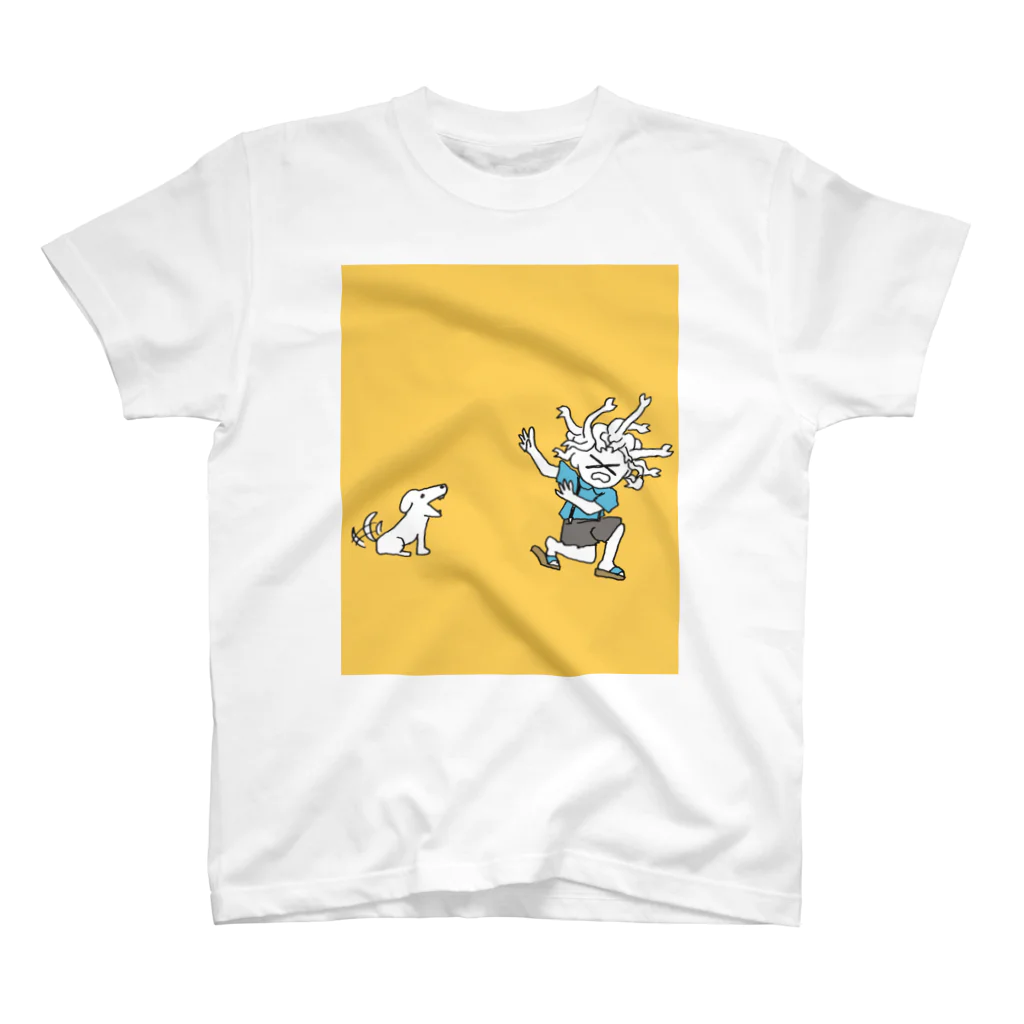 杜の魚の犬がこわいメデューサ スタンダードTシャツ