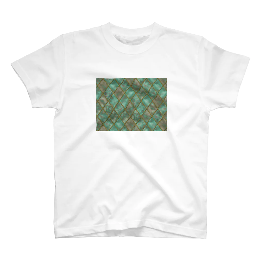 雅峯の龍体文字太占図　アンティーク調green Regular Fit T-Shirt