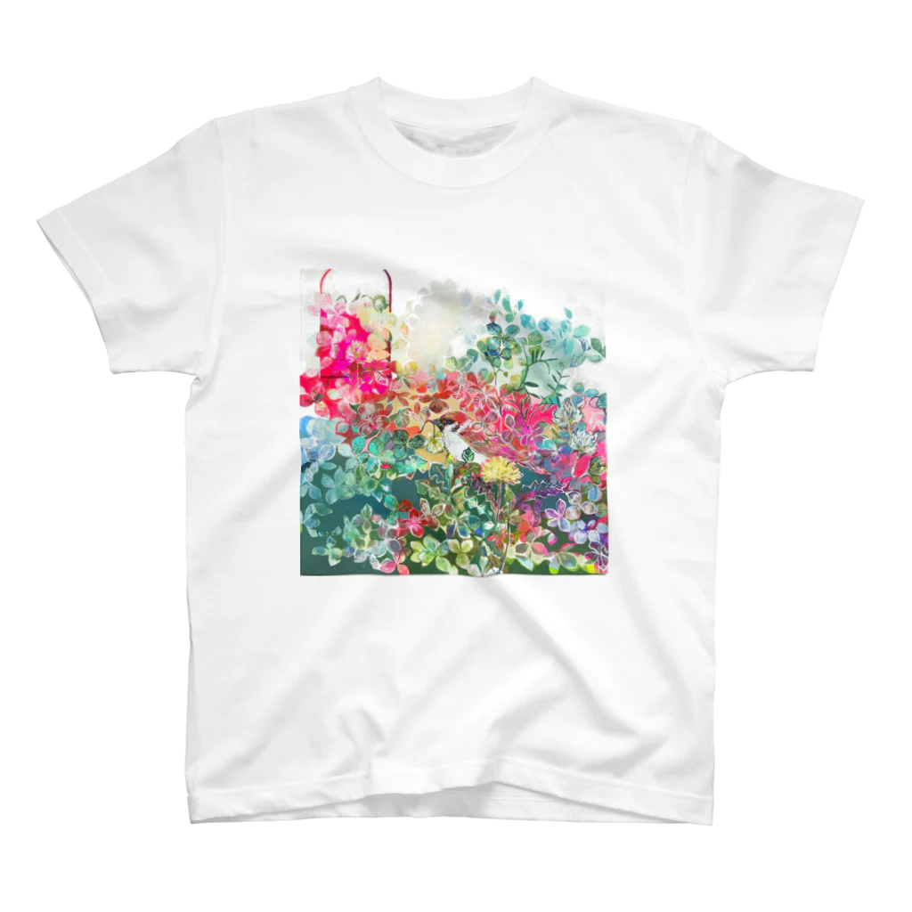 キエ＊カラフルの足もとの花園 Regular Fit T-Shirt