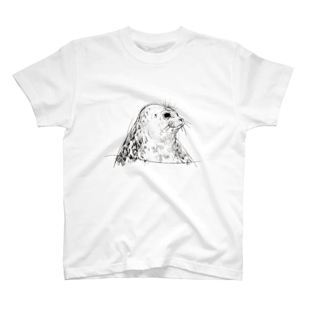 ぴすぴすのRinged seal スタンダードTシャツ