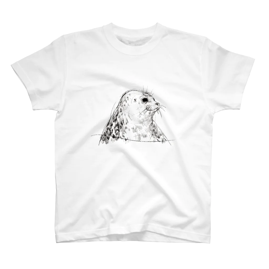 ぴすぴすのRinged seal Regular Fit T-Shirt