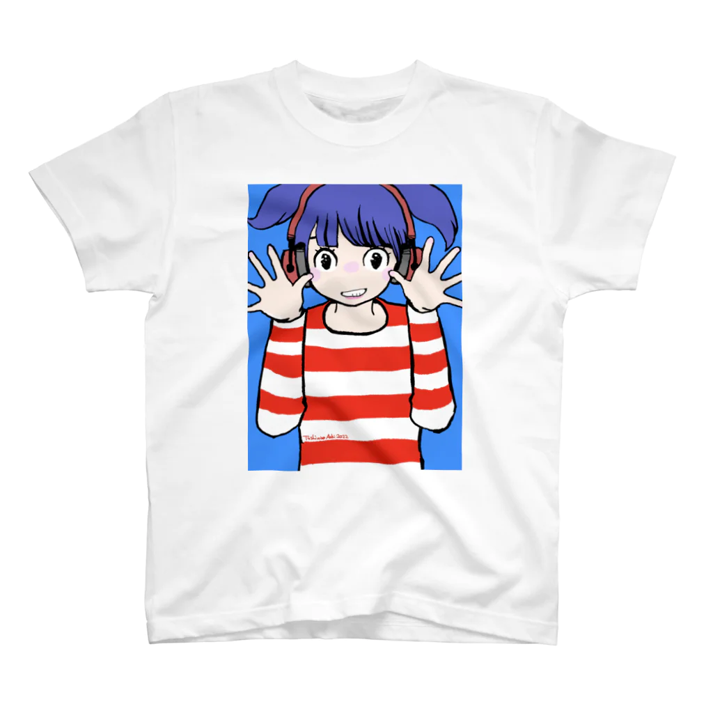 青木俊直のヘッドフォンちゃん Regular Fit T-Shirt