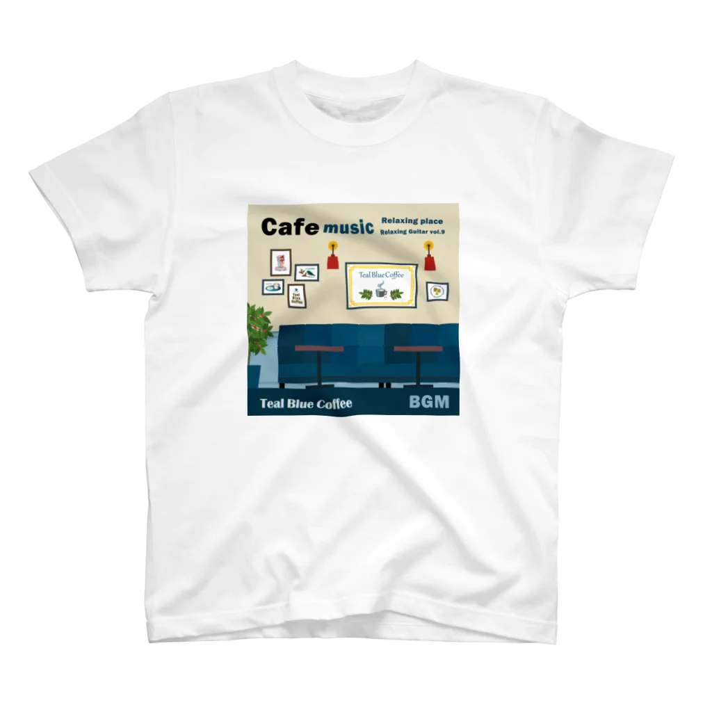 Teal Blue CoffeeのCafe music - Relaxing place - スタンダードTシャツ