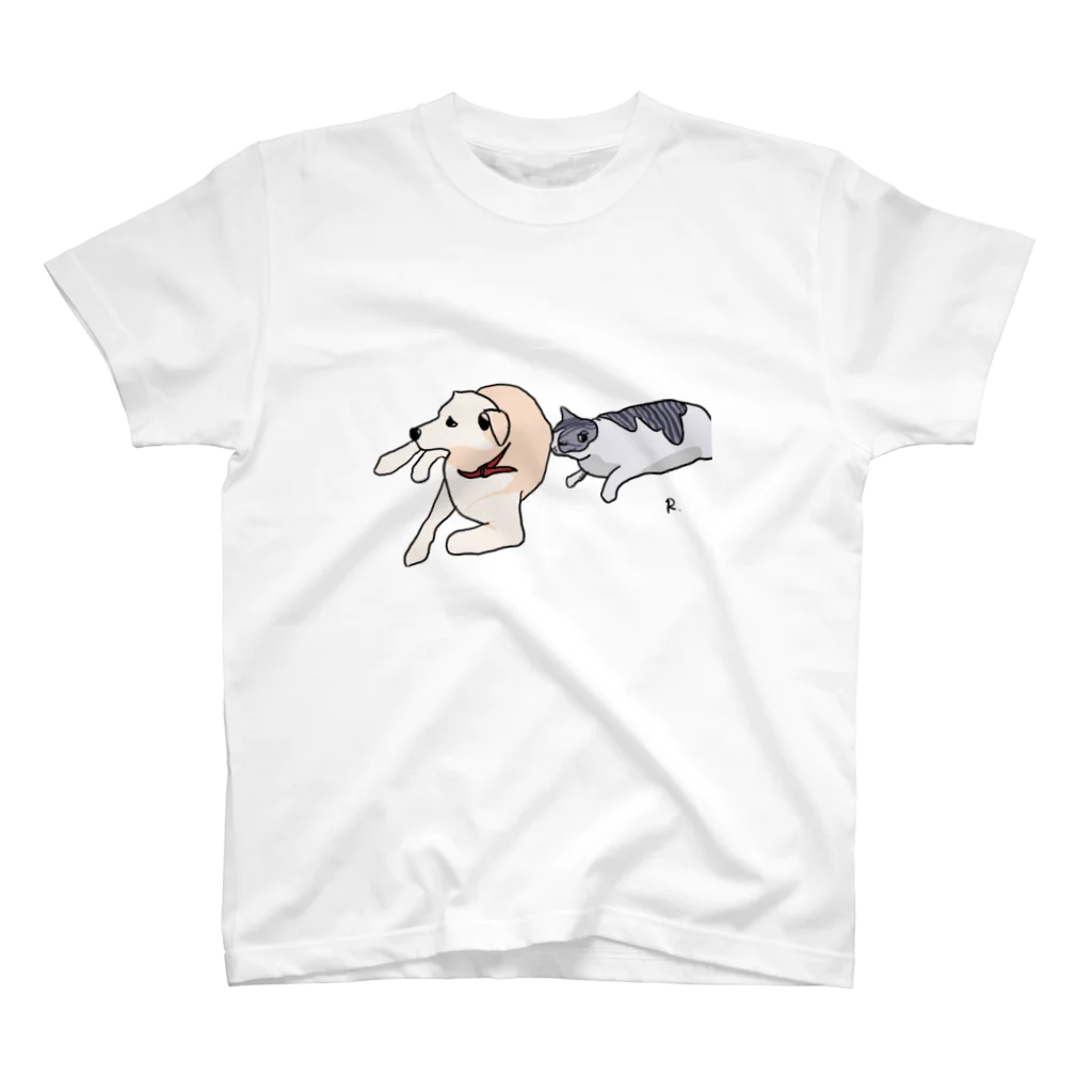 R!KAの犬と猫（裏面なし） Regular Fit T-Shirt