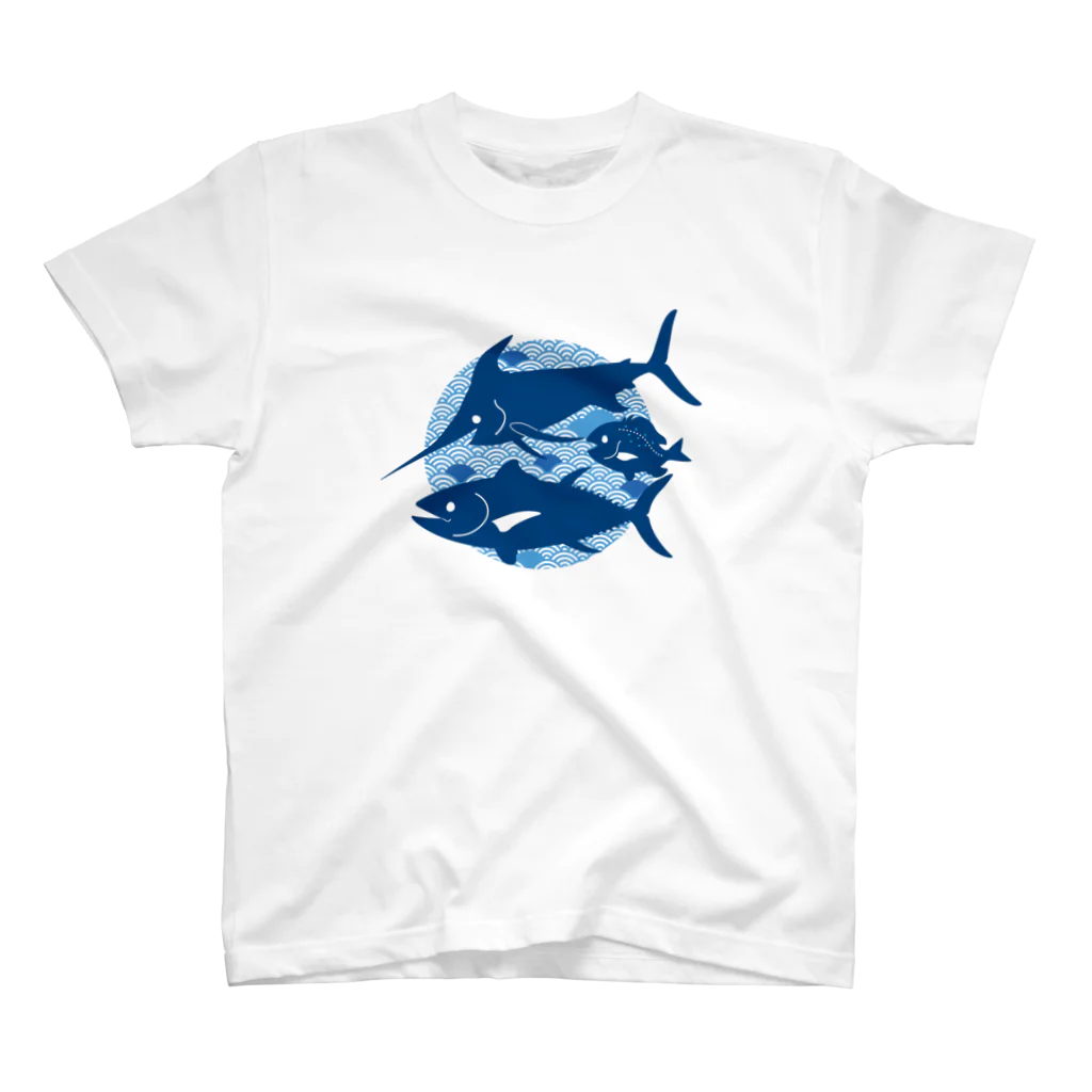 みなとまち層の日本の海の魚 スタンダードTシャツ