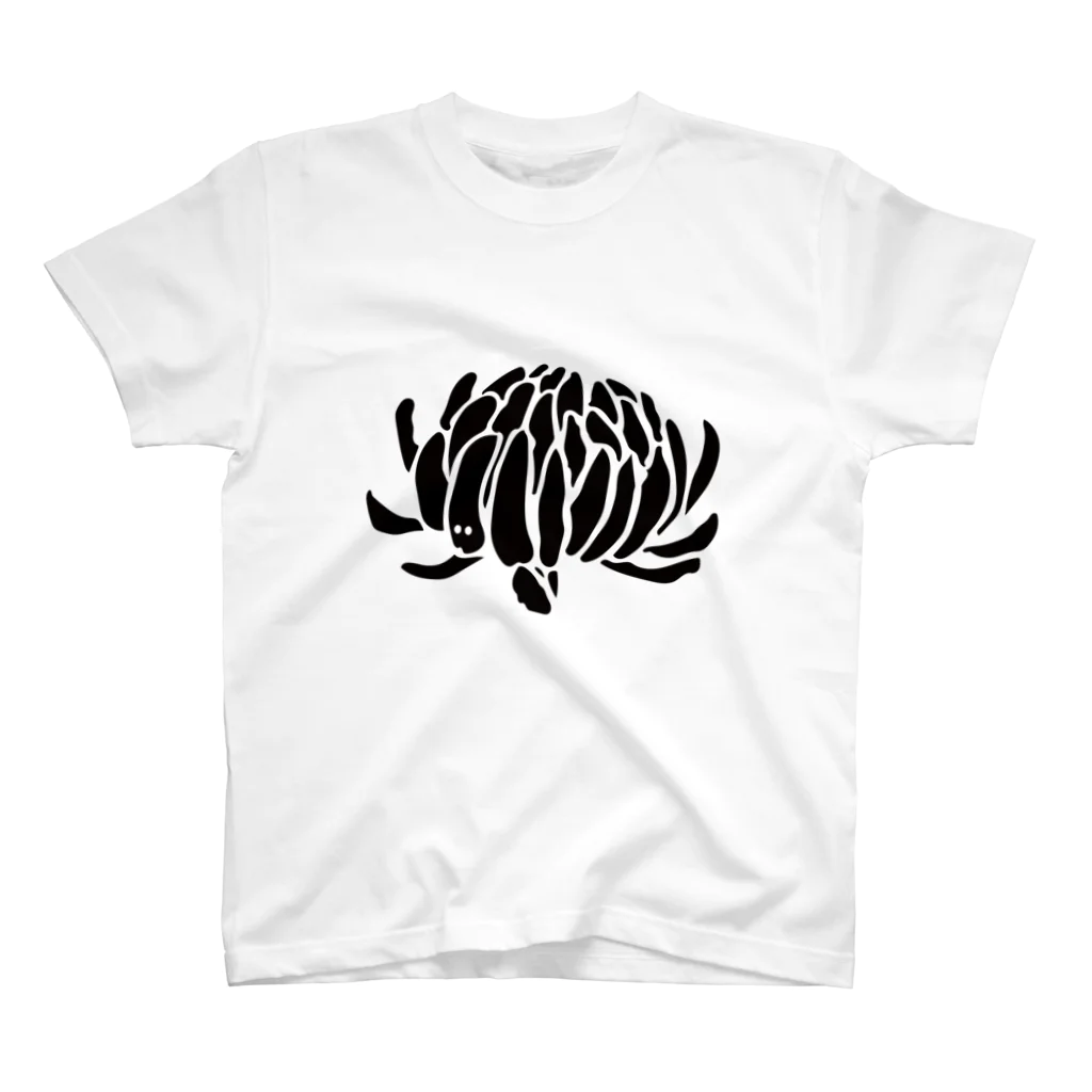 おばけ植物園のおばけ花（キク）モノクロ スタンダードTシャツ