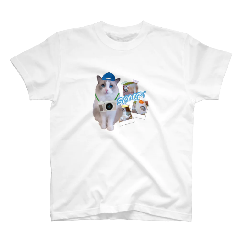 猫カフェにあにゃあグッズショップのパパラッチしらたきくんの大スクープ！！！ Regular Fit T-Shirt