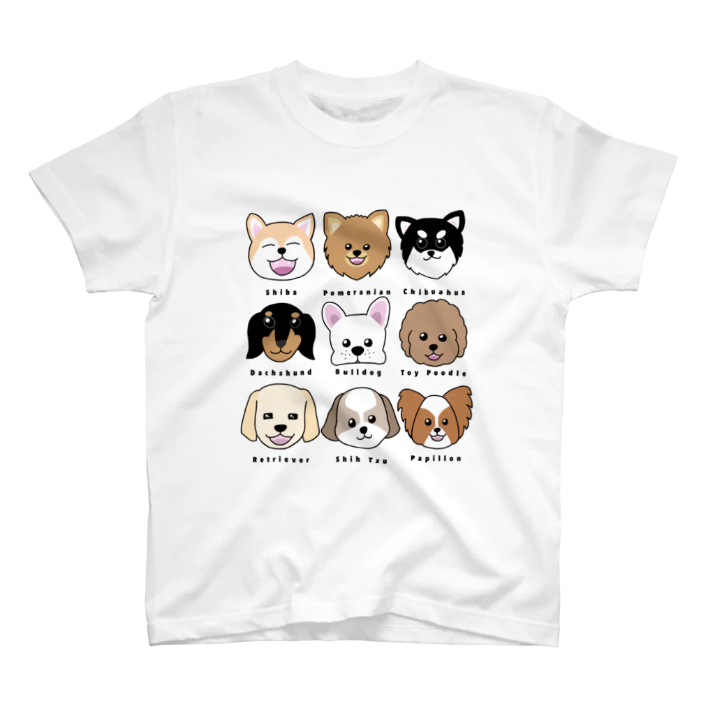 healing door のI LOVE DOG(背面プリントあり) スタンダードTシャツ