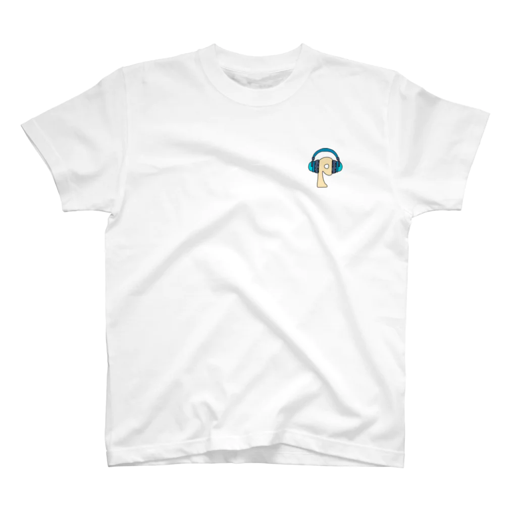PARSHIFのHeadphone P Logo Tee スタンダードTシャツ