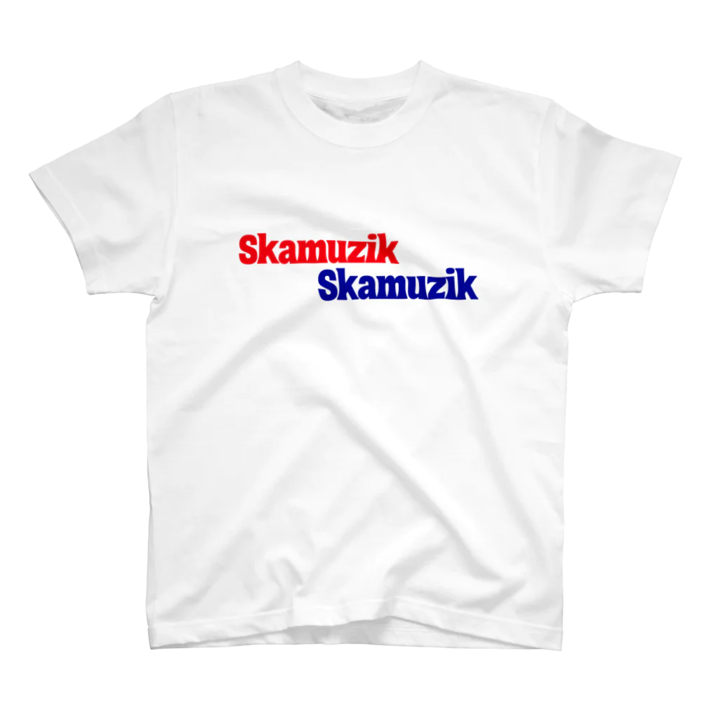 skamuzik a go goのSkamuzik Skamuzik（赤青） Regular Fit T-Shirt