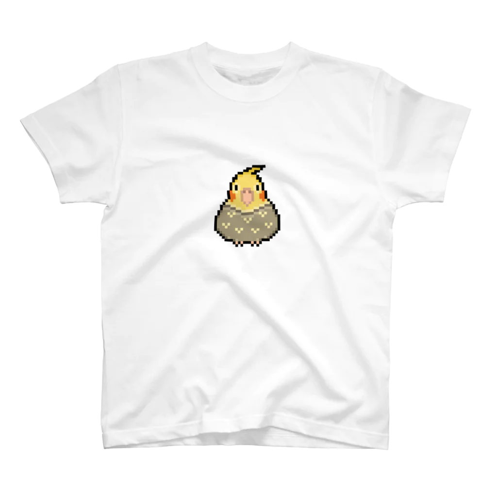 みどりのなにかのドットオカメおまんじゅうちゃん（シナモンパール） スタンダードTシャツ