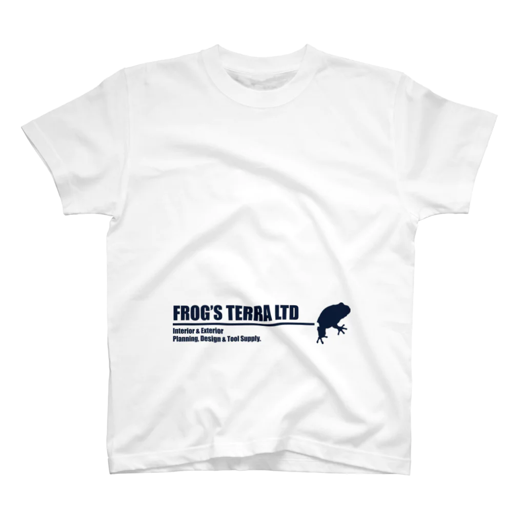 FROG'S TERRA LTDのシルエット　ロゴ　ディープシーブルー 티셔츠