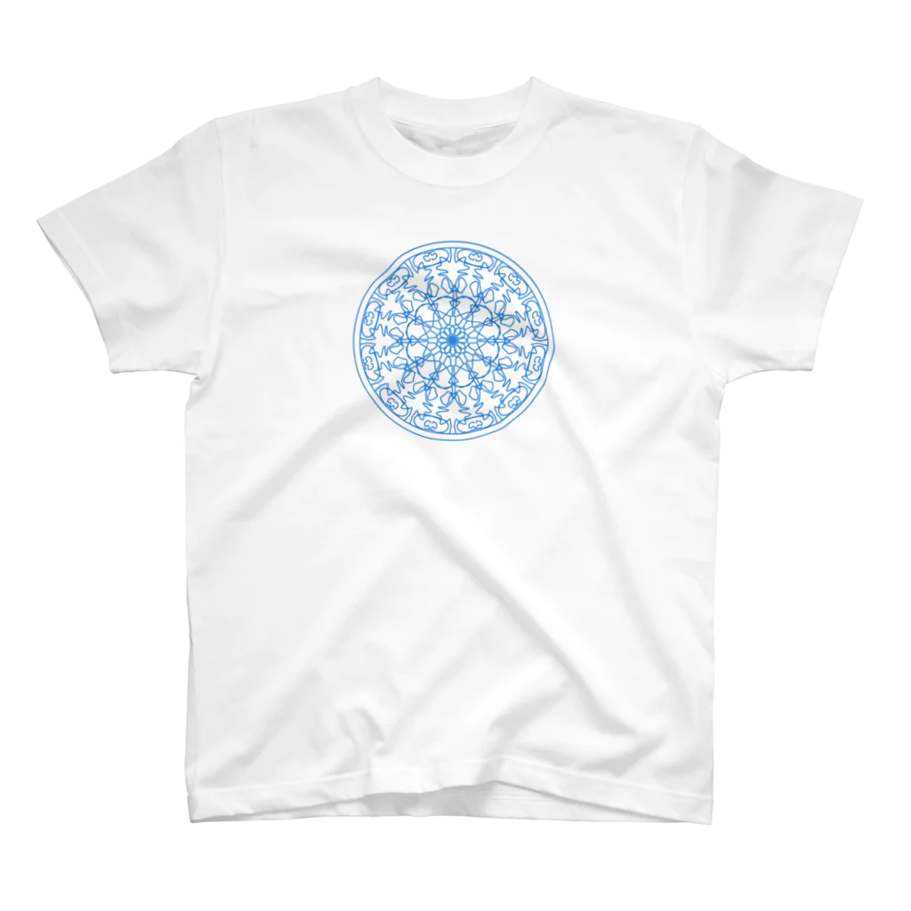 💖宇宙整体♪🌈♪こころからだチャンネル♪💖の古代の叡智　青の cakra スタンダードTシャツ