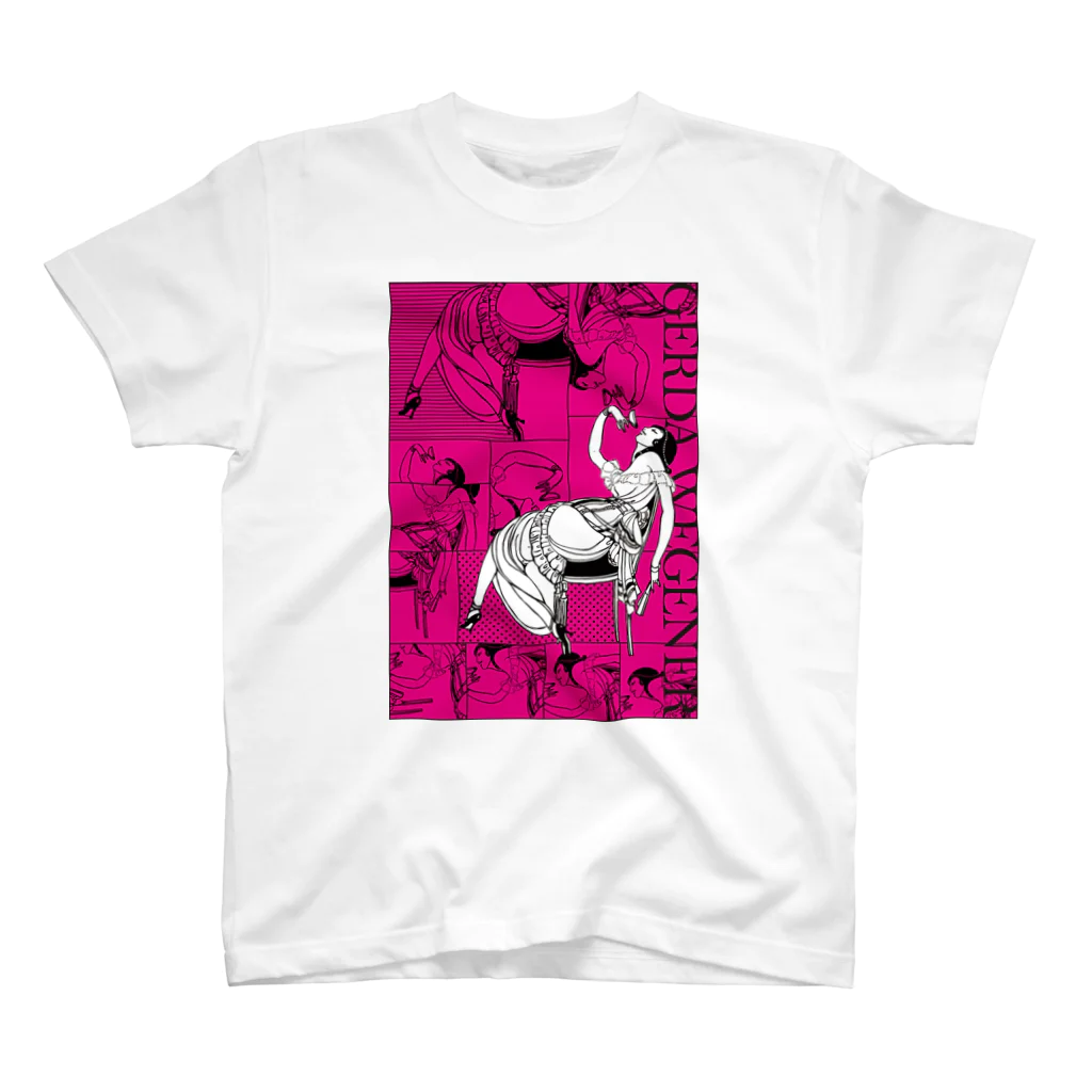 Cordelia　SUZURI分室のGERDA "Collage pink" スタンダードTシャツ