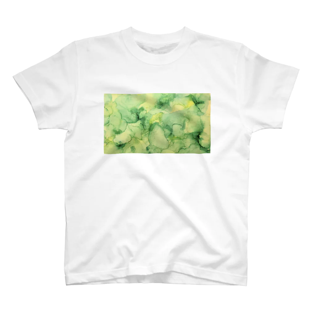 葉月あさこ(風椋)＠癒しの書【公式】の黄緑系 インクアート Regular Fit T-Shirt