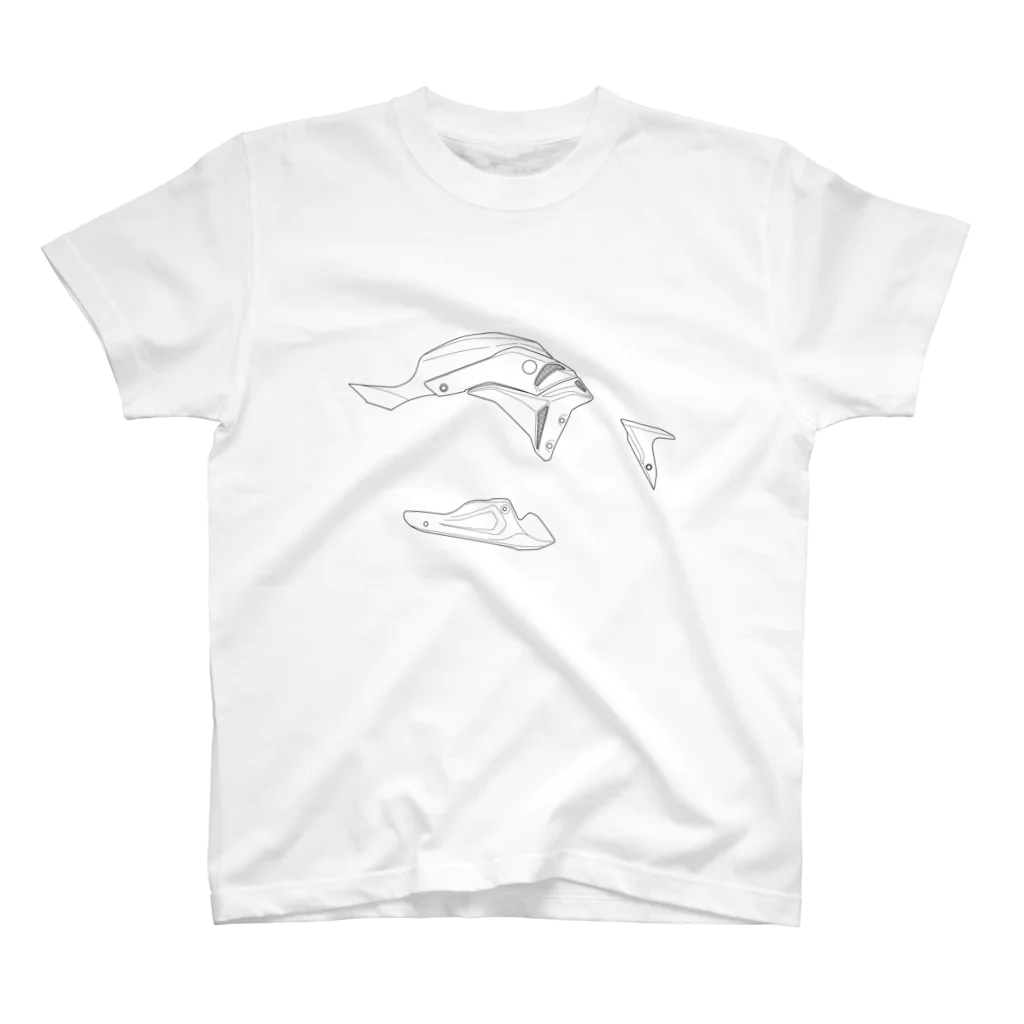 Shigiのバイク　イラスト　カウル スタンダードTシャツ