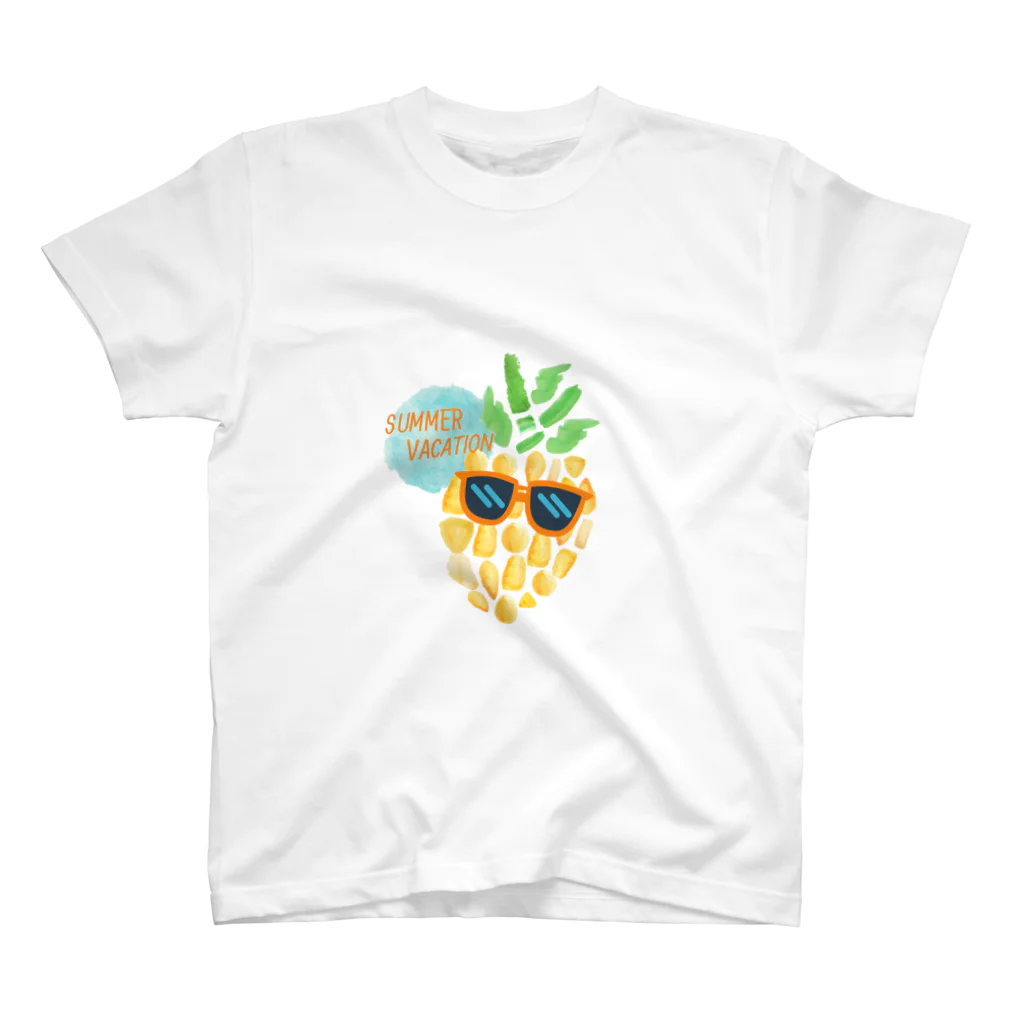 てんまま(iPadの先生)のWatercolor pineapple2 スタンダードTシャツ