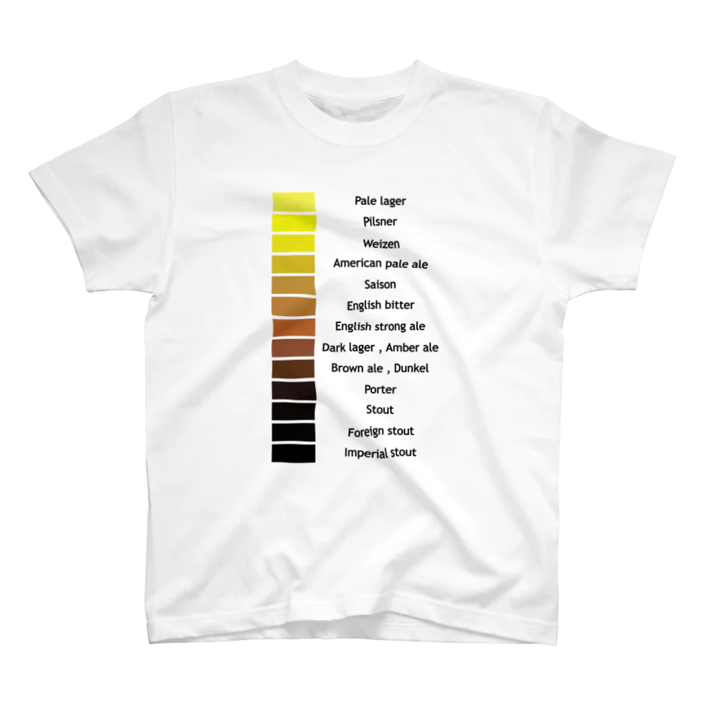 ヒロシオーバーダイブのビール好きのためのカラーチャート Regular Fit T-Shirt