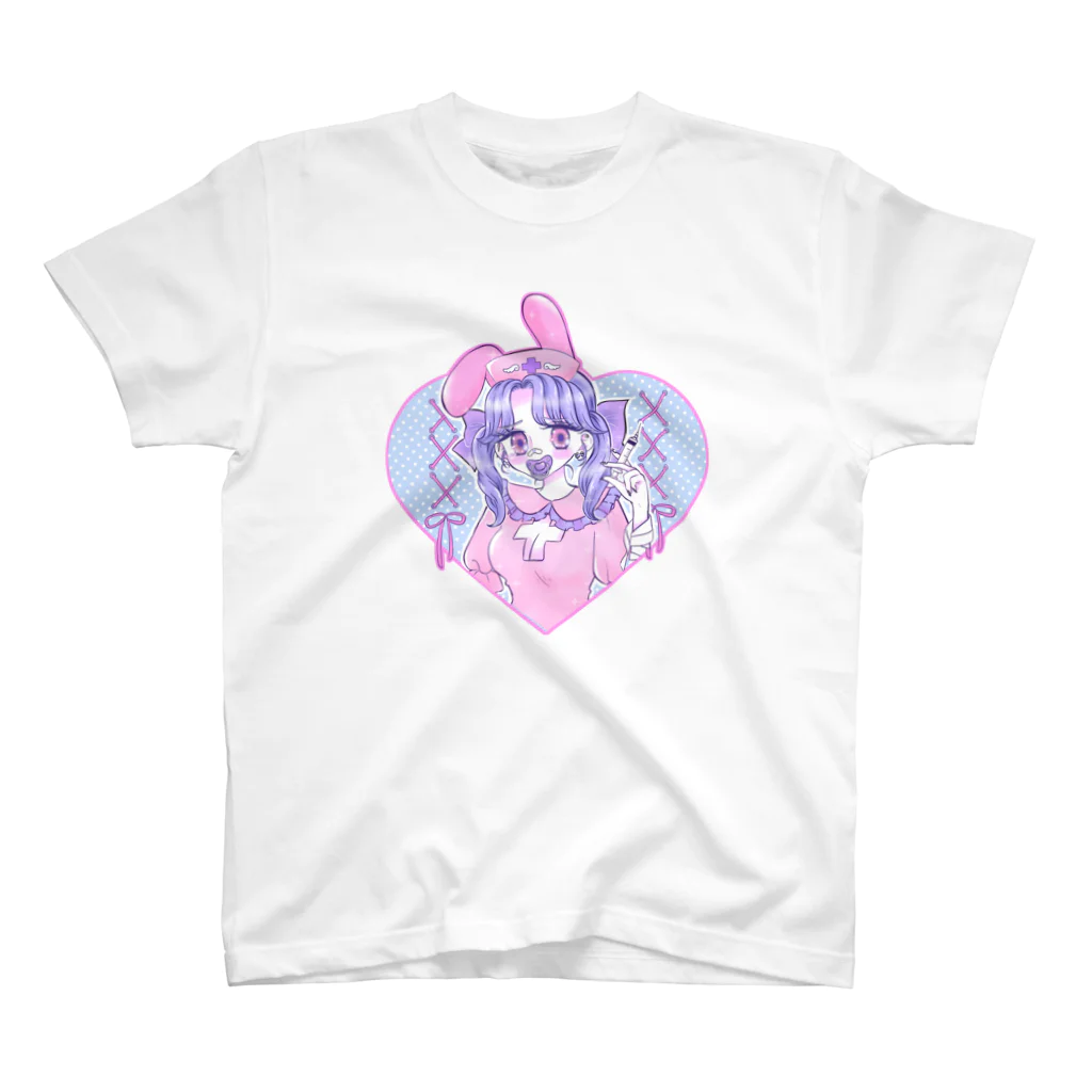 夢乃中もなかのワクチン打ってくれるナースちゃん スタンダードTシャツ