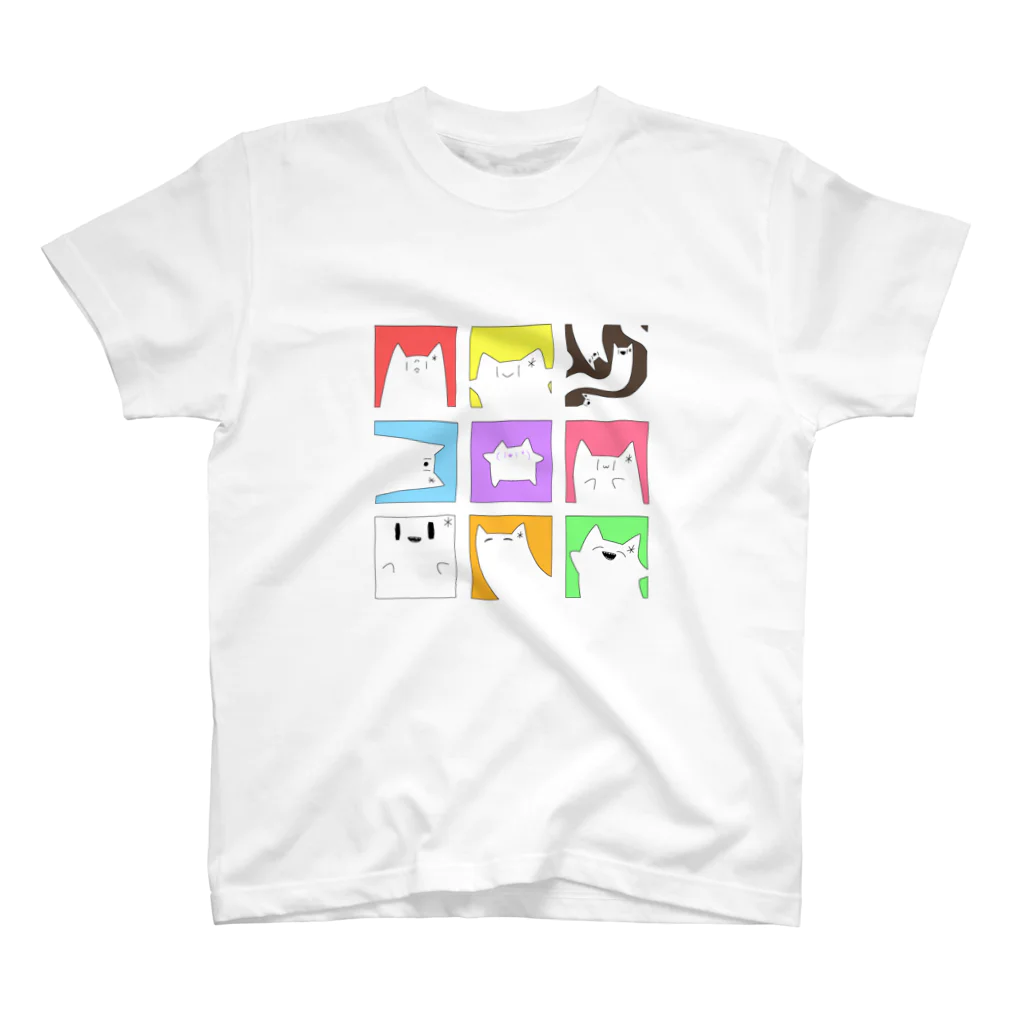 ねこいか。のマンソン スタンダードTシャツ