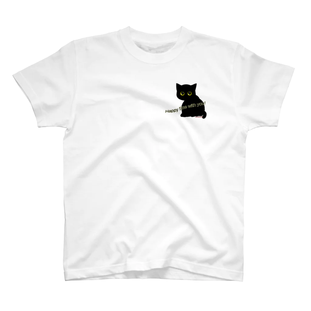 みなこんのの黒ねこちゃんと幸せタイム スタンダードTシャツ