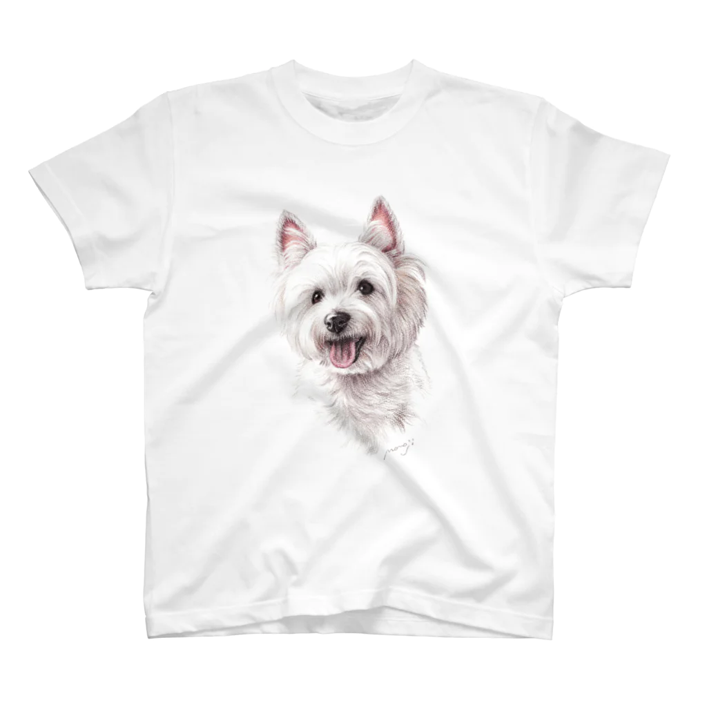 Momojiの犬画のウェスティ1 Regular Fit T-Shirt