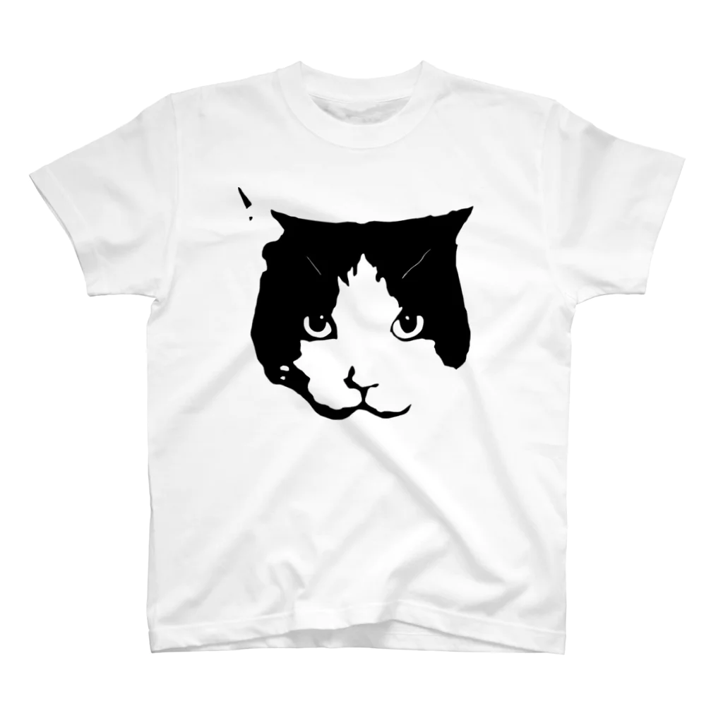 ハチワレちゃんのハチワレ猫　モノクロ01 Regular Fit T-Shirt