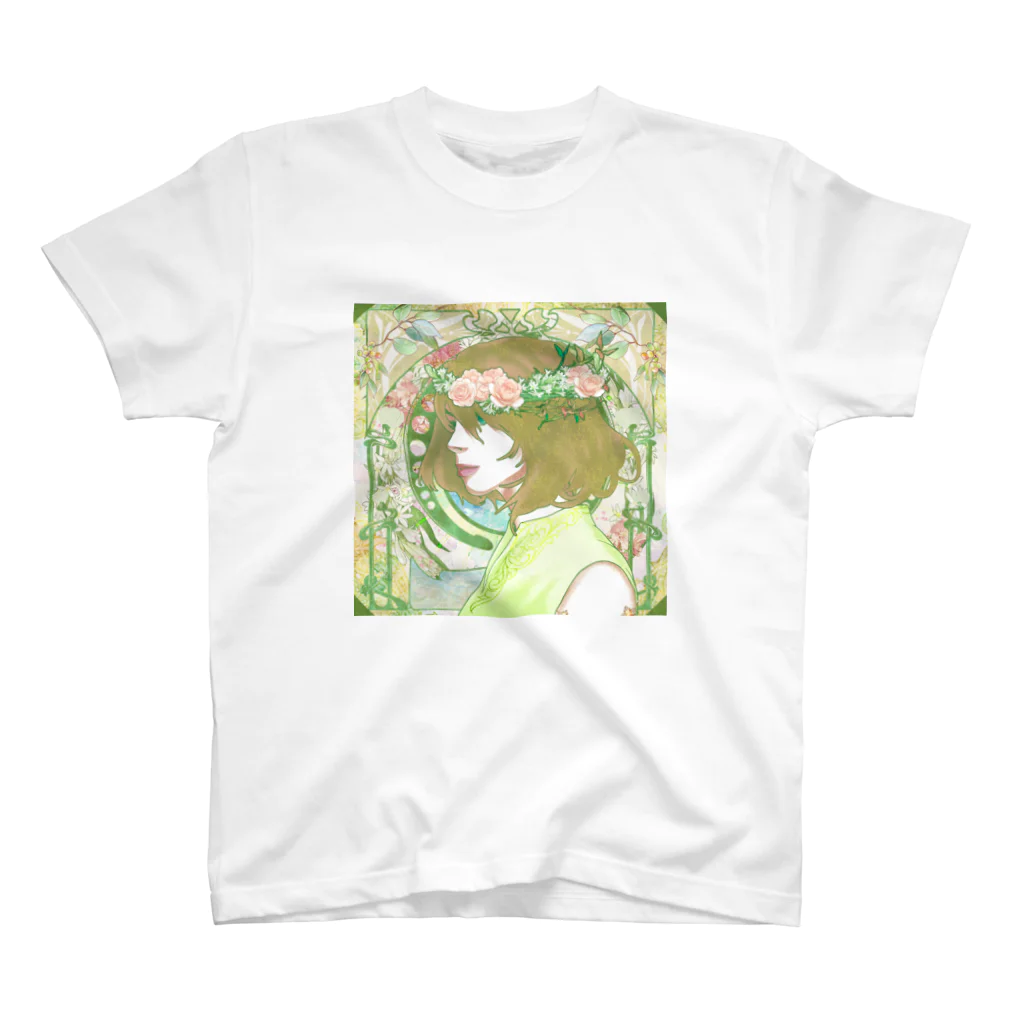 Kenny Goodsの花の香りのアールヌーボーTシャツ スタンダードTシャツ