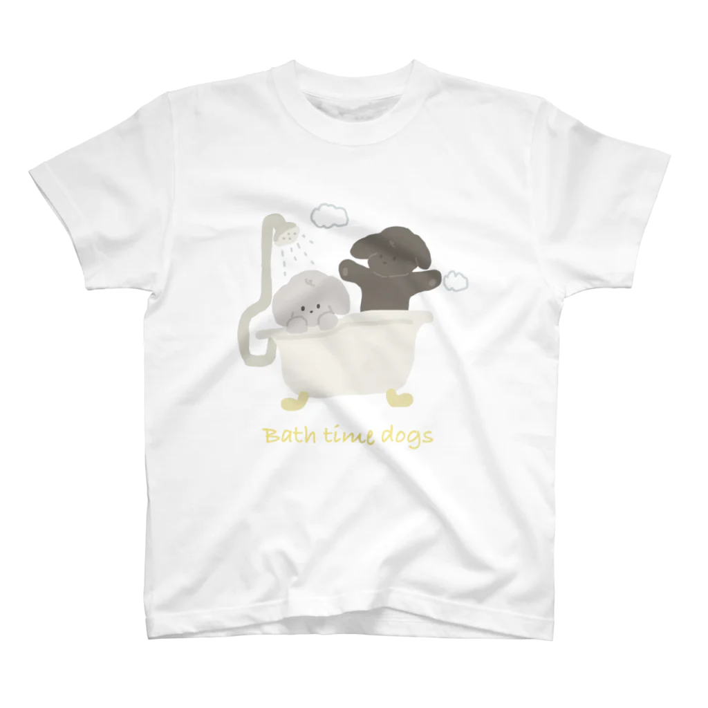 wanko_diaryのBath time dogs スタンダードTシャツ